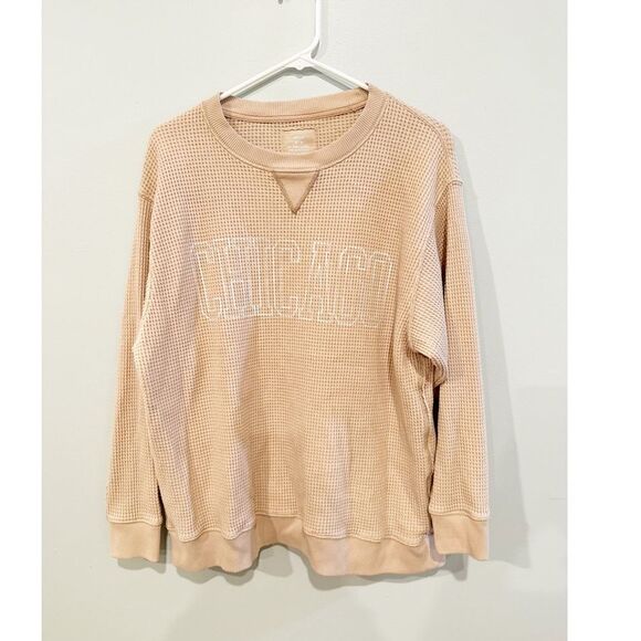 Aerie the sweat waffle knit oversized sweater - Picture 1 of 3